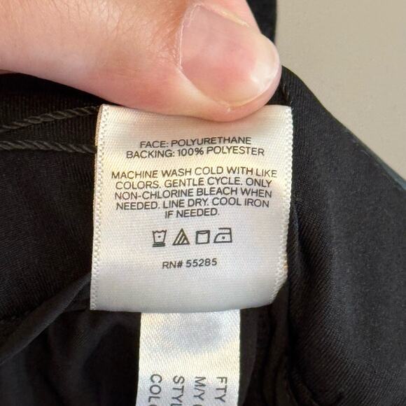 Express Faux Leather Pants Black 6 - Picture 8 of 8